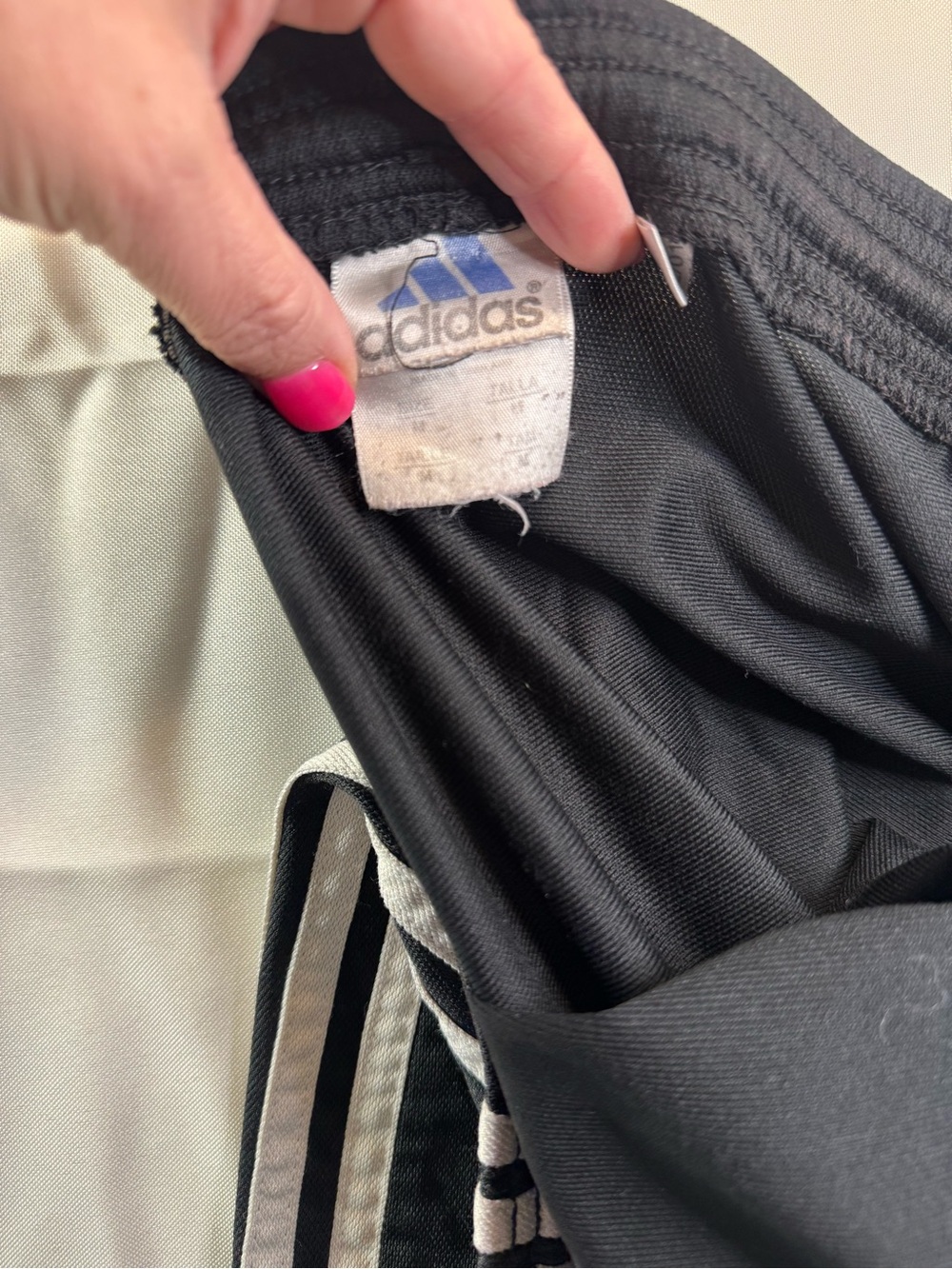 adidas medium Black Shorts with White Logo and Side Stripe - Picture 3 of 4
